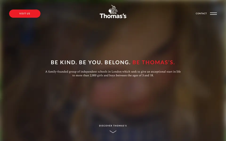 Home page of Thomas's Battersea's website