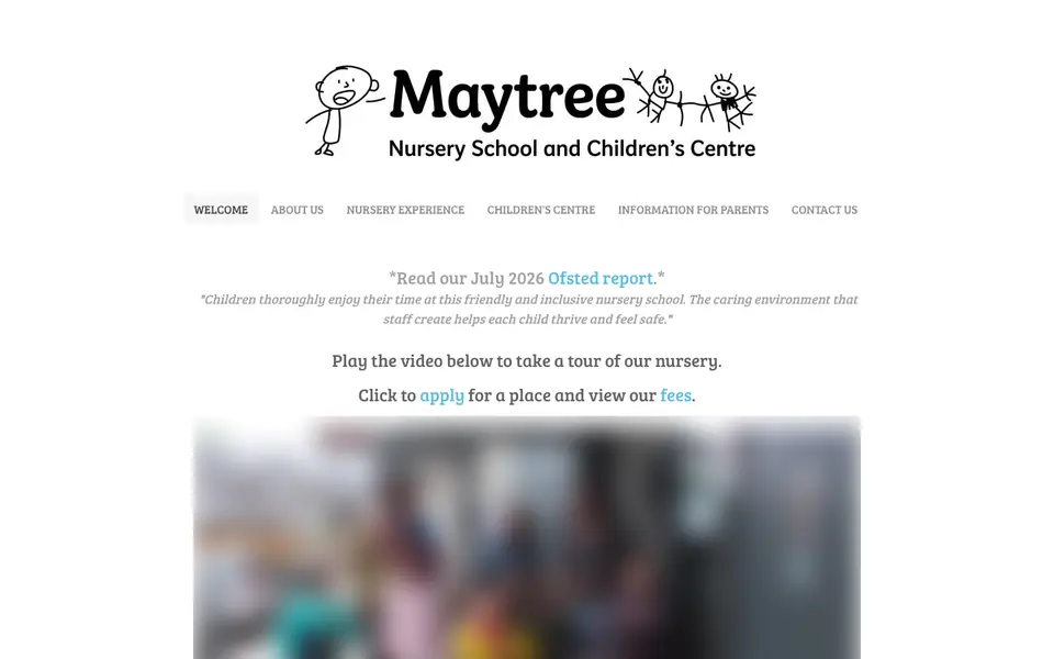 Home page of Maytree Nursery School's website