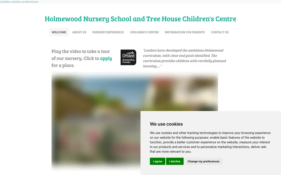 Home page of Holmewood Nursery School's website