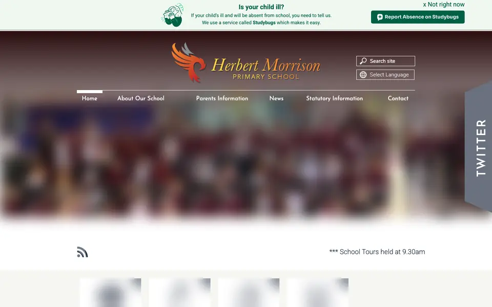 Home page of Herbert Morrison Primary School's website