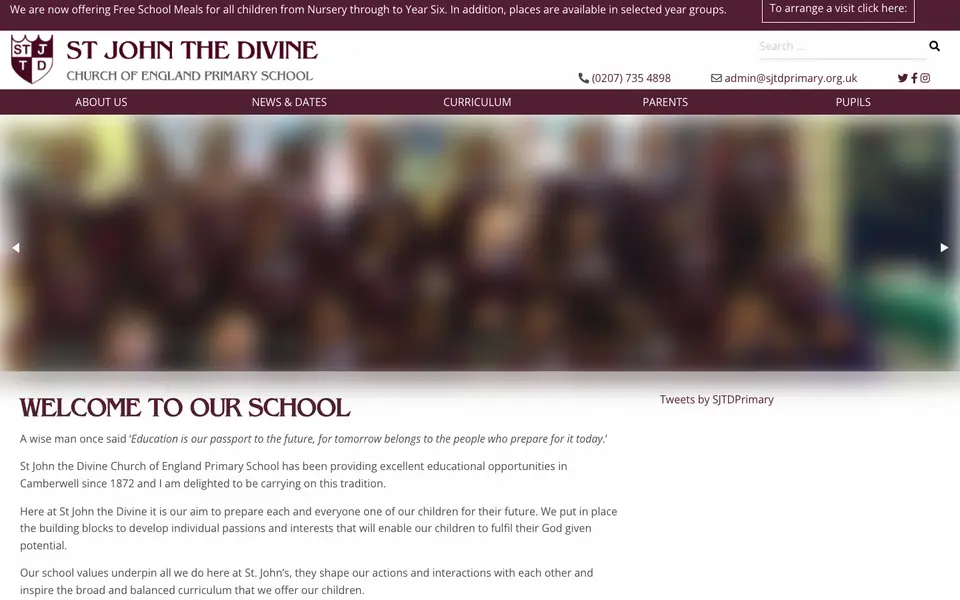 Home page of St John the Divine Church of England Primary School's website
