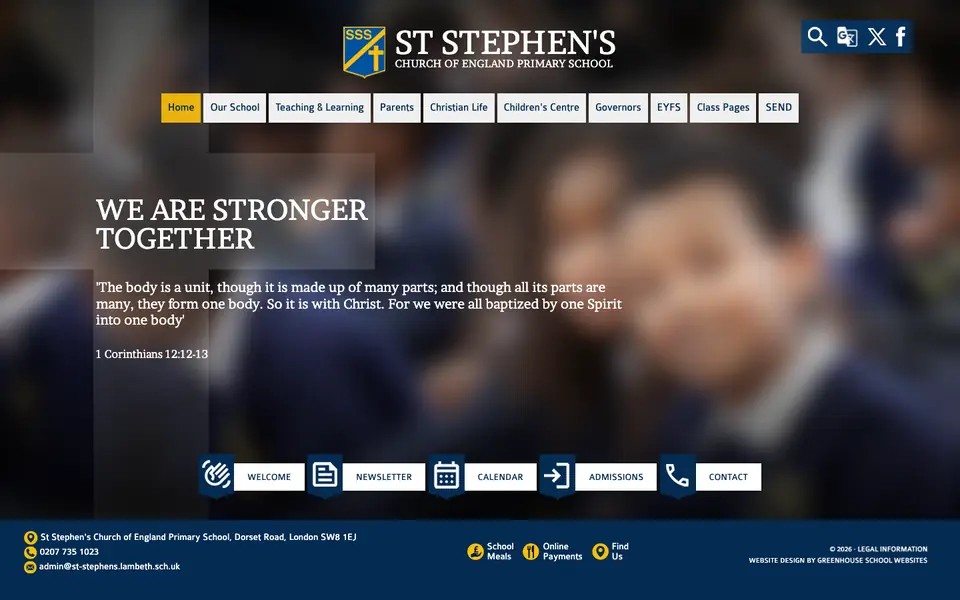 Home page of St Stephen's Church of England Primary School's website