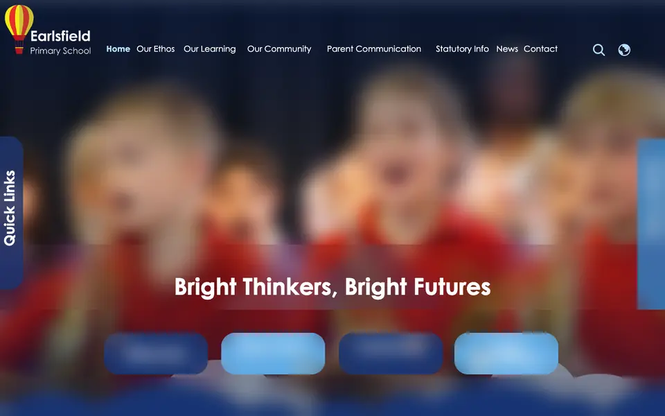 Home page of Earlsfield Primary School's website