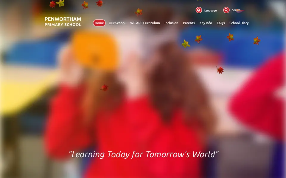 Home page of Penwortham Primary School's website