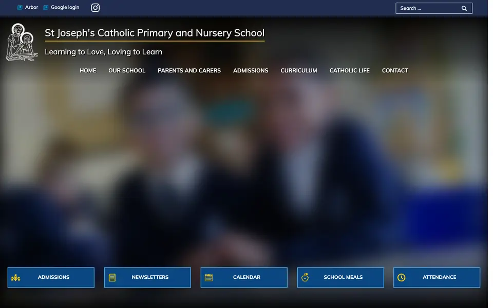 Home page of St Joseph's Catholic Primary and Nursery School's website