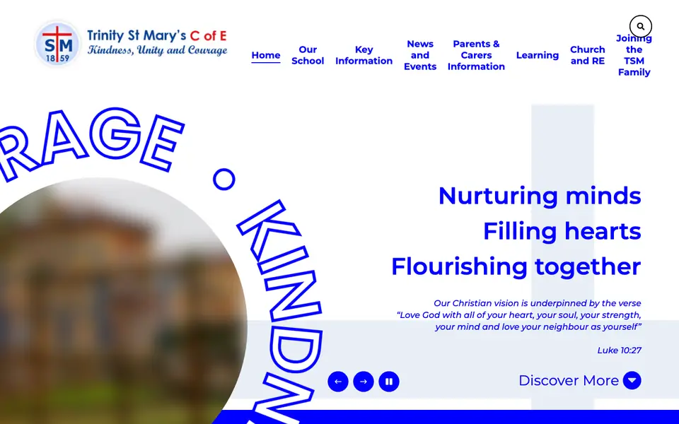 Home page of Trinity St Mary's CofE Primary School's website