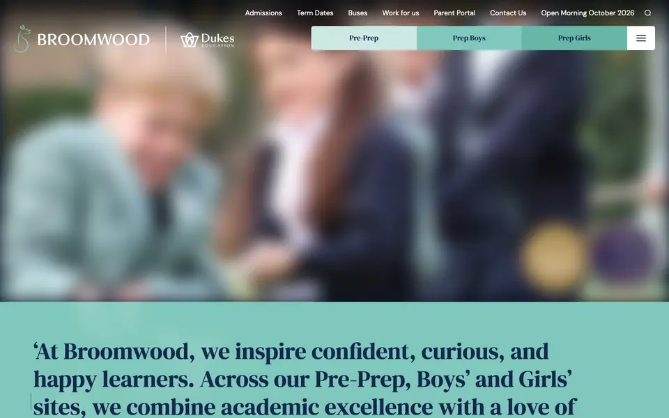 Home page of Broomwood Pre-Prep & Broomwood Prep-Girls's website