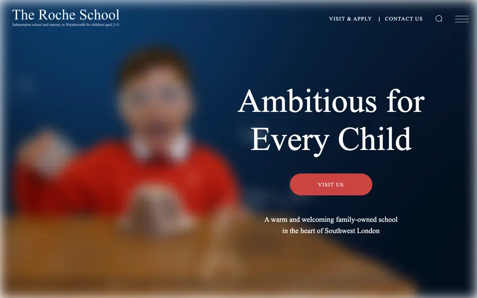 Home page of The Roche School's website