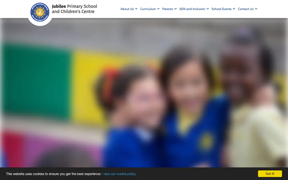 Home page of Jubilee Primary School's website