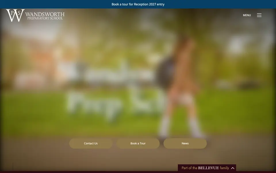 Home page of Wandsworth Preparatory School's website