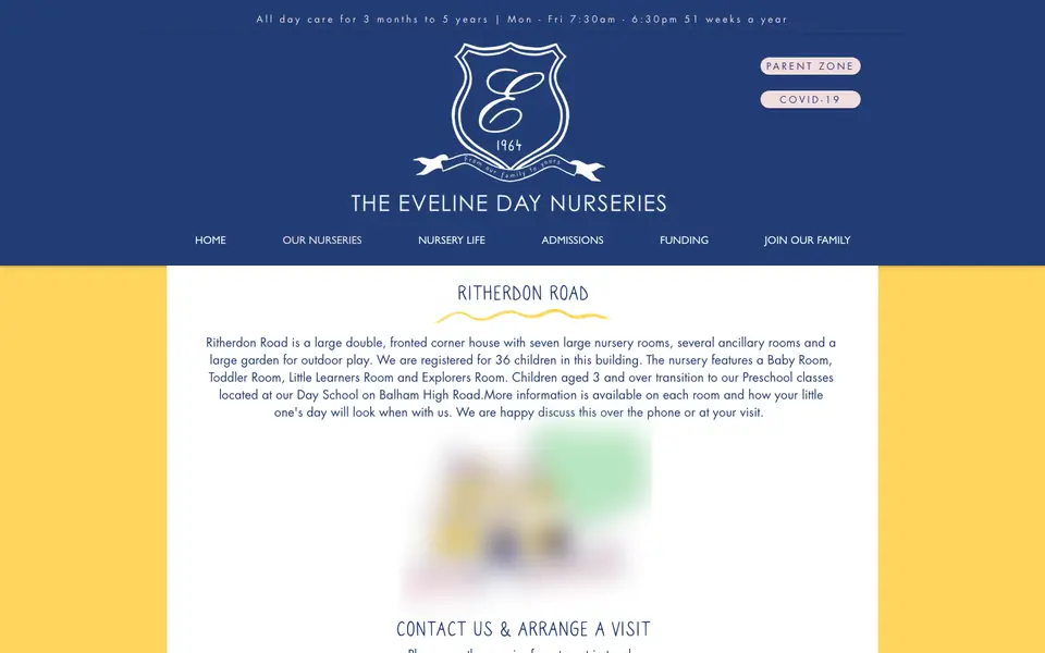Home page of Eveline Day Nursery Schools Limited (The)'s website
