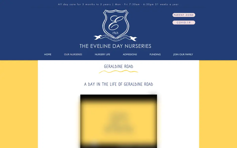 Home page of Eveline Day Nursery Schools Limited (The)'s website