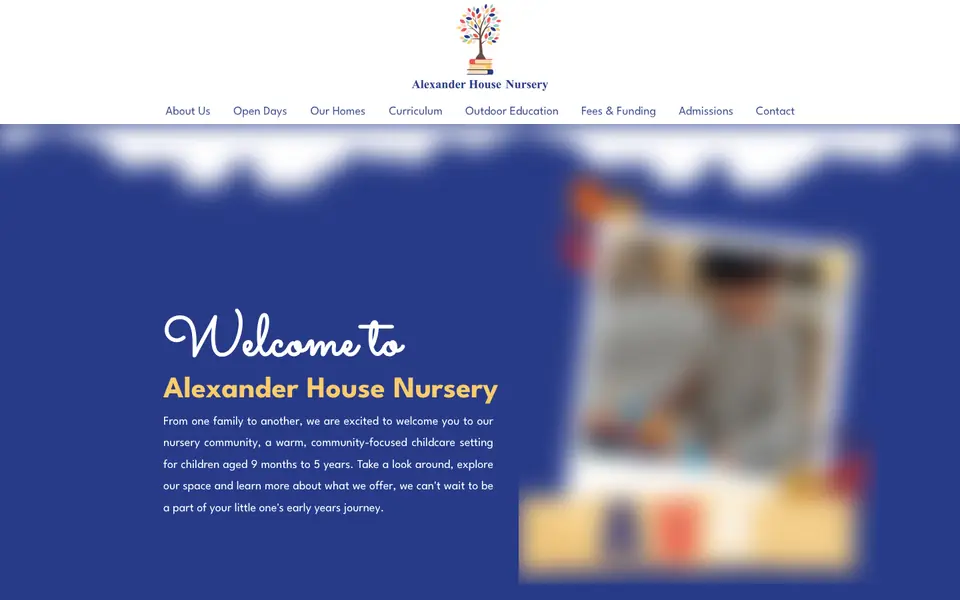 Home page of Alexander House Nursery's website
