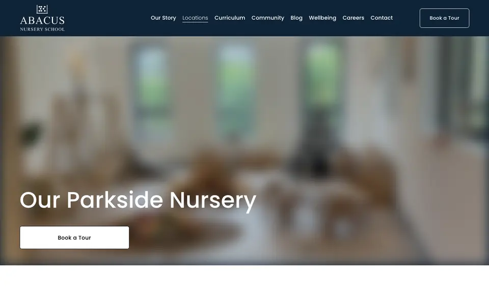 Home page of Abacus Nursery Parkside's website