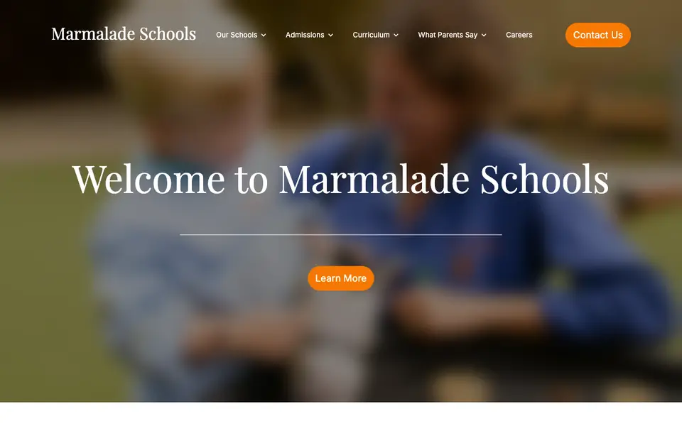 Home page of Marmalade Bear's website