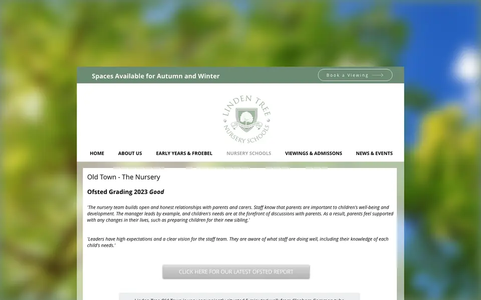 Home page of Linden Tree Nursery Schools's website