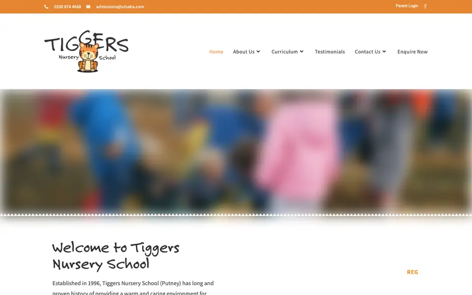 Home page of Tiggers Nursery School's website