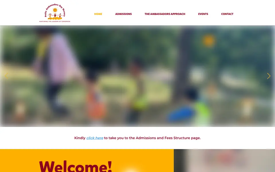 Home page of Petite Ambassadors Day Nursery Ltd's website