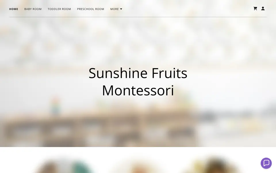 Home page of Sunshine Fruits Montessori Battersea Park's website
