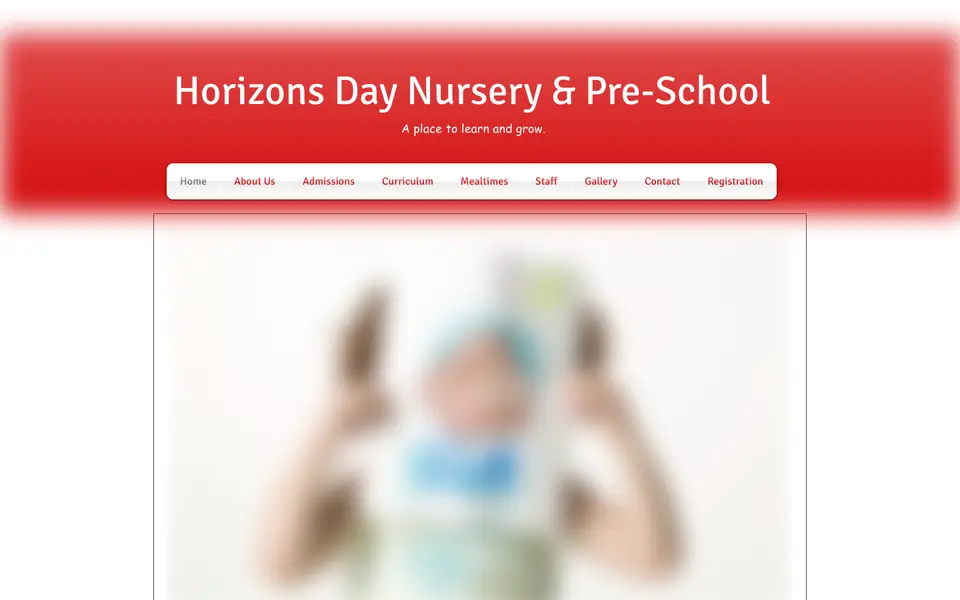 Home page of Horizons Day Nursery's website