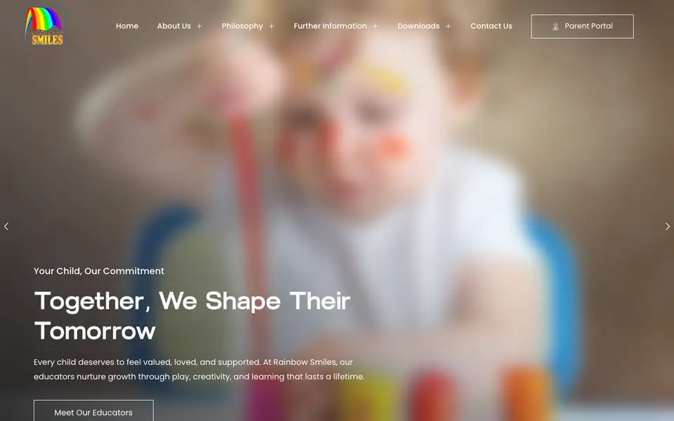 Home page of Rainbow Smiles Ltd's website