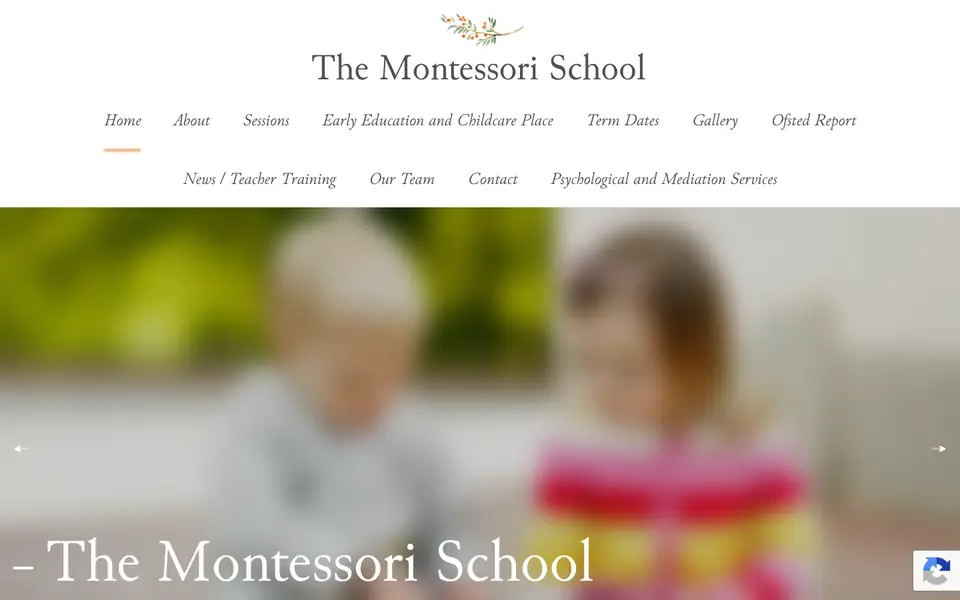 Home page of The Montessori School's website