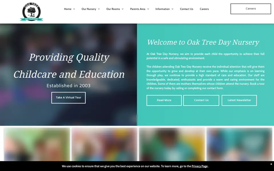 Home page of Oak Tree Day Nursery's website