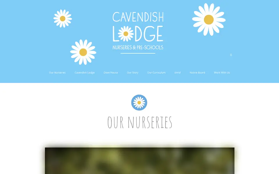 Home page of Cavendish Lodge Nursery's website
