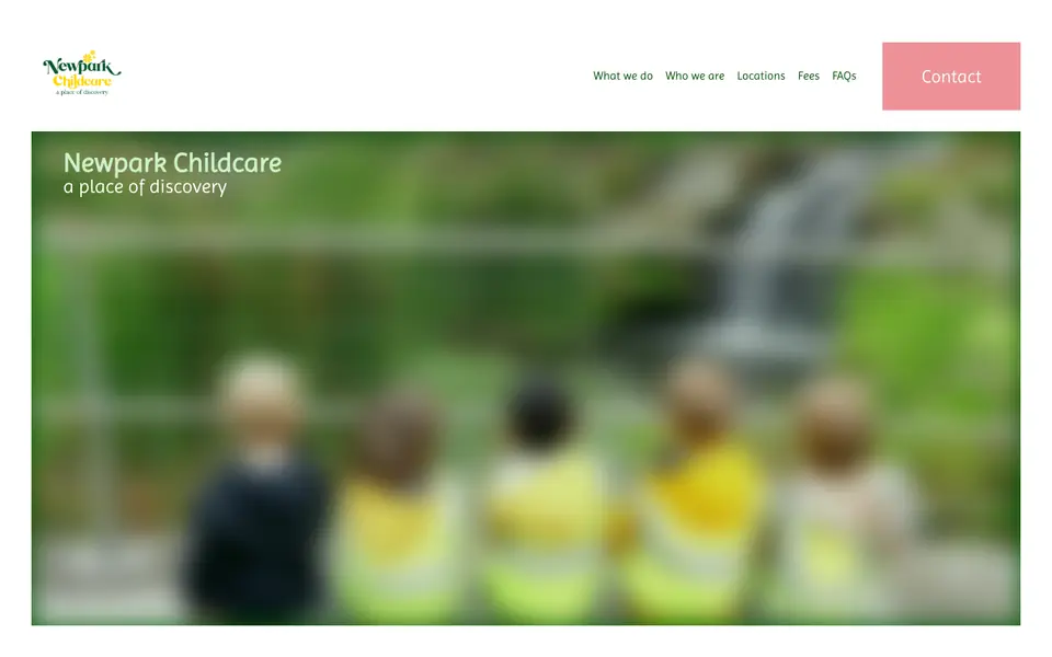 Home page of Newpark Montessori Nursery School's website