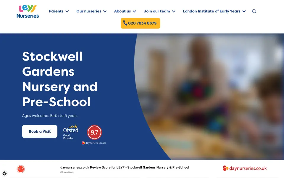 Home page of Stockwell Gardens Nursery's website
