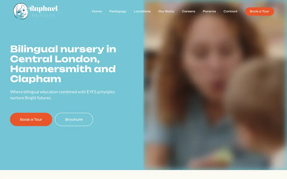 Home page of Raphael Nursery's website